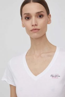 Κοντομάνικο Βαμβακερό μπλουζάκι Pepe Jeans Bleu N άσπρο -Pepe Jeans Sales Store unnamed file 1016