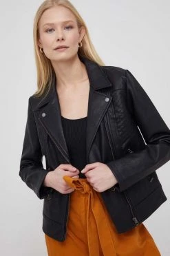 Κοντά μπουφάν Ραμόνεσκα Pepe Jeans Fania χρώμα: μαύρο,