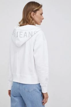 Με φερμουάρ Βαμβακερή μπλούζα Pepe Jeans DAKOTA χρώμα: άσπρο -Pepe Jeans Sales Store unnamed file 1106