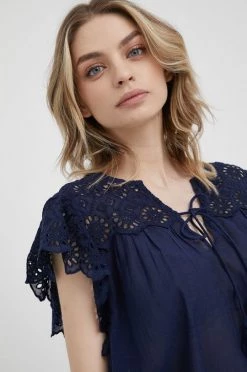 Μπλούζες Μπλουζάκι Pepe Jeans Stella χρώμα: ναυτικό μπλε