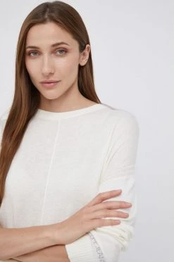 Χωρίς φερμουάρ Πουλόβερ με προσθήκη μαλλιού Pepe Jeans CAROL χρώμα: κρεμ -Pepe Jeans Sales Store unnamed file 1145