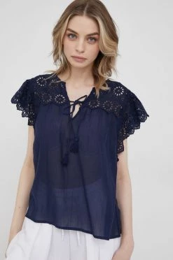 Μπλούζες Μπλουζάκι Pepe Jeans Stella χρώμα: ναυτικό μπλε -Pepe Jeans Sales Store unnamed file 116