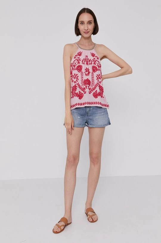 Μπλούζες Μπλουζάκι Pepe Jeans SABINA χρώμα: ροζ 6 Μπλούζες Μπλουζάκι Pepe Jeans SABINA χρώμα: ροζ - Image 4