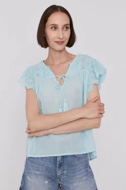 Μπλούζες Μπλουζάκι Pepe Jeans STELLA χρώμα: τιρκουάζ