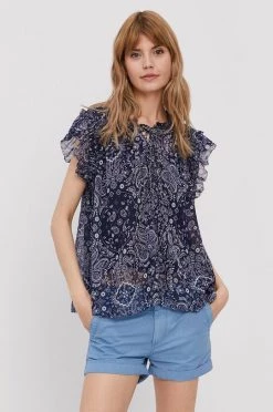 Μπλούζες Μπλουζάκι Pepe Jeans LETIZIAS χρώμα: ναυτικό μπλε