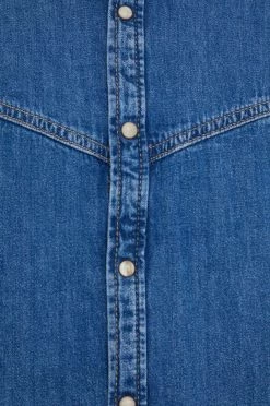 Πουκάμισα Τζιν πουκάμισο Pepe Jeans Eve χρώμα: ναυτικό μπλε -Pepe Jeans Sales Store unnamed file 126