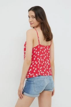 Μπλούζες Μπλουζάκι Pepe Jeans κόκκινο -Pepe Jeans Sales Store unnamed file 1367