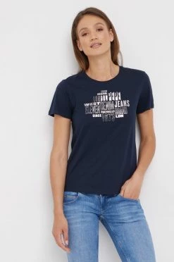 Κοντομάνικο Βαμβακερό μπλουζάκι Pepe Jeans ναυτικό μπλε -Pepe Jeans Sales Store unnamed file 1392