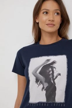 Κοντομάνικο Βαμβακερό μπλουζάκι Pepe Jeans ναυτικό μπλε -Pepe Jeans Sales Store unnamed file 1411