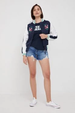 Κοντομάνικο Βαμβακερό μπλουζάκι Pepe Jeans ναυτικό μπλε -Pepe Jeans Sales Store unnamed file 1419