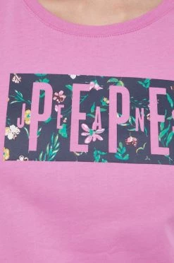 Κοντομάνικο Βαμβακερό μπλουζάκι Pepe Jeans μοβ -Pepe Jeans Sales Store unnamed file 1427