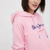 Χωρίς φερμουάρ Βαμβακερή μπλούζα Pepe Jeans Calista Hoodie χρώμα: μοβ -Pepe Jeans Sales Store unnamed file 1497
