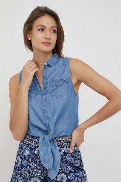 Πουκάμισα Πουκάμισο Pepe Jeans Wave ναυτικό μπλε