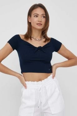 Κοντομάνικο Μπλουζάκι Pepe Jeans Beth ναυτικό μπλε
