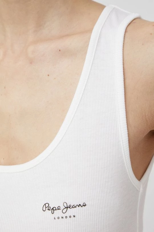 Αμάνικος Top Pepe Jeans Duni N χρώμα: άσπρο 7 Αμάνικος Top Pepe Jeans Duni N χρώμα: άσπρο - Image 5