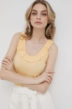 Αμάνικος Top Pepe Jeans Dorina N χρώμα: πορτοκαλί