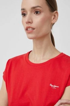 Κοντομάνικο Βαμβακερό μπλουζάκι Pepe Jeans Bloom κόκκινο -Pepe Jeans Sales Store unnamed file 1631