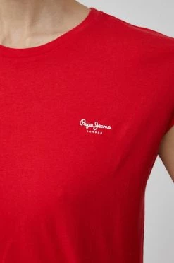 Κοντομάνικο Βαμβακερό μπλουζάκι Pepe Jeans Bloom κόκκινο -Pepe Jeans Sales Store unnamed file 1632