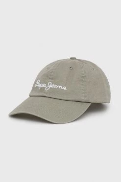 Jockey Βαμβακερό καπέλο Pepe Jeans Lucia Cap πράσινο