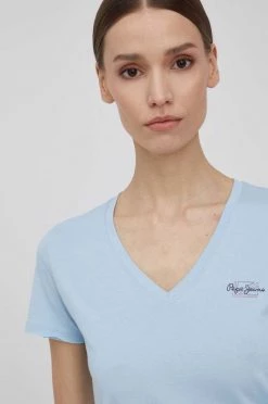 Κοντομάνικο Βαμβακερό μπλουζάκι Pepe Jeans Bleu N μπλε