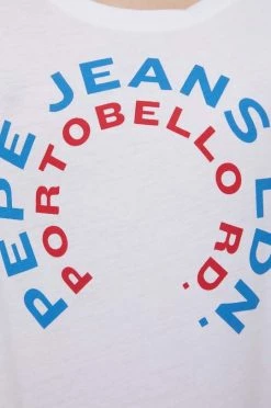 Κοντομάνικο Βαμβακερό μπλουζάκι Pepe Jeans Cammie άσπρο -Pepe Jeans Sales Store unnamed file 1657