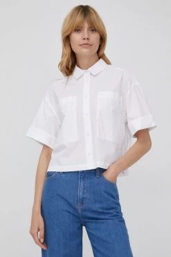 Πουκάμισα Βαμβακερό πουκάμισο Pepe Jeans Miucha χρώμα: άσπρο,