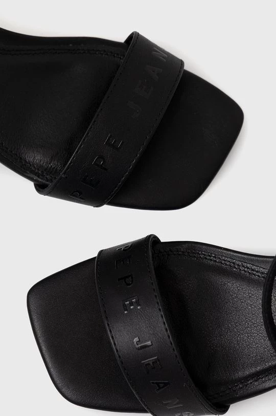 Πέδιλα με τακούνι Σανδάλια Pepe Jeans Romy Logo μαύρο 6 Πέδιλα με τακούνι Σανδάλια Pepe Jeans Romy Logo μαύρο - Image 4