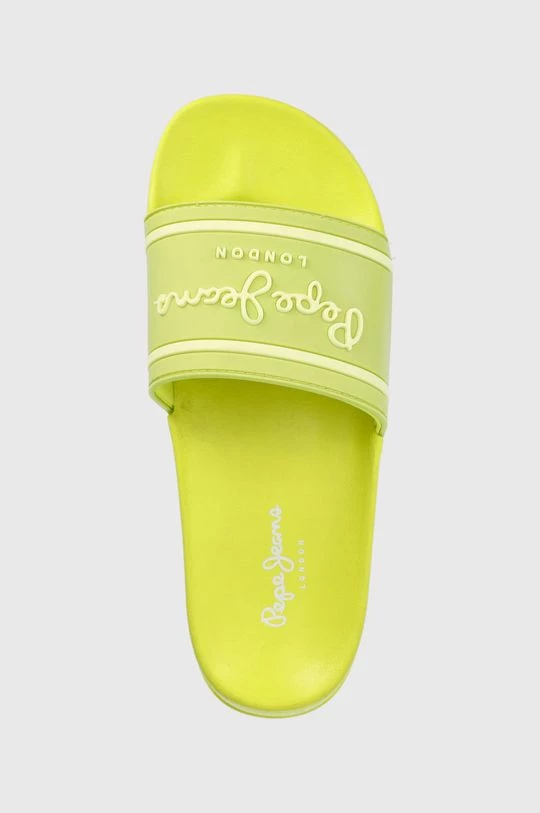 Σαγιονάρες Παντόφλες Pepe Jeans Slider Logo Woman χρώμα: πράσινο 6 Σαγιονάρες Παντόφλες Pepe Jeans Slider Logo Woman χρώμα: πράσινο - Image 4