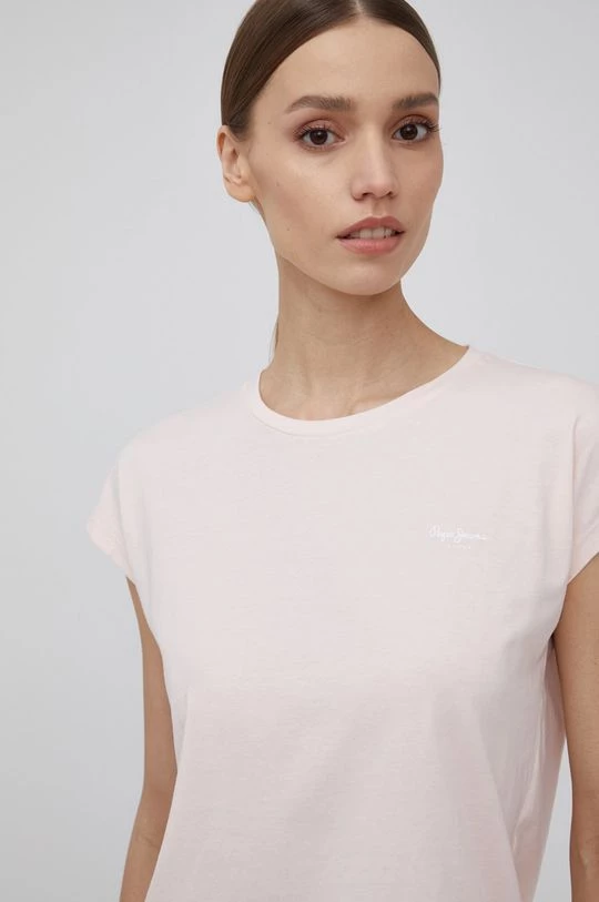 Κοντομάνικο Βαμβακερό μπλουζάκι Pepe Jeans Bloom ροζ 7 Κοντομάνικο Βαμβακερό μπλουζάκι Pepe Jeans Bloom ροζ - Image 5