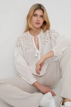 Πουκάμισα Πουκάμισο Pepe Jeans Kayla χρώμα: μπεζ,