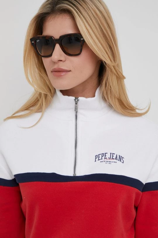 Χωρίς φερμουάρ Μπλούζα Pepe Jeans Chloe χρώμα: άσπρο, 6 Χωρίς φερμουάρ Μπλούζα Pepe Jeans Chloe χρώμα: άσπρο, - Image 4