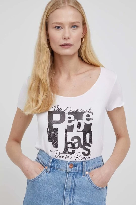 Κοντομάνικο Μπλουζάκι Pepe Jeans Chelsea χρώμα: άσπρο 3 Κοντομάνικο Μπλουζάκι Pepe Jeans Chelsea χρώμα: άσπρο