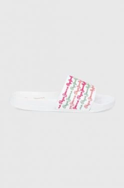 Σαγιονάρες Παντόφλες Pepe Jeans Slider Colors χρώμα: άσπρο