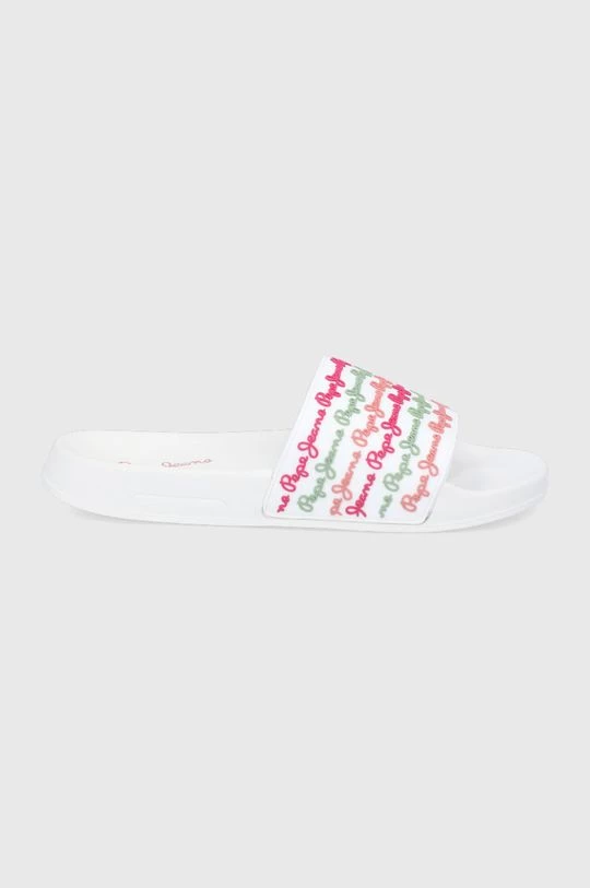 Σαγιονάρες Παντόφλες Pepe Jeans Slider Colors χρώμα: άσπρο 3 Σαγιονάρες Παντόφλες Pepe Jeans Slider Colors χρώμα: άσπρο