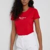 Κοντομάνικο Pepe Jeans - Μπλουζάκι New Virginia κόκκινο