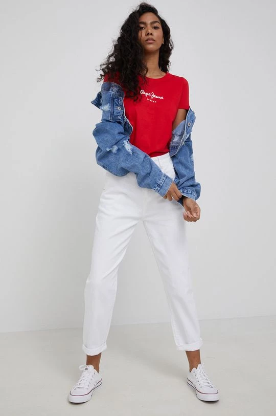 Κοντομάνικο Pepe Jeans - Μπλουζάκι New Virginia κόκκινο 4 Κοντομάνικο Pepe Jeans - Μπλουζάκι New Virginia κόκκινο - Image 2