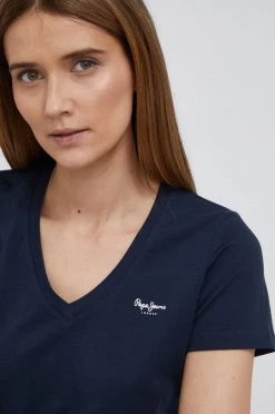 Κοντομάνικο Μπλουζάκι Pepe Jeans VIOLETTE χρώμα: ναυτικό μπλε -Pepe Jeans Sales Store unnamed file 1816