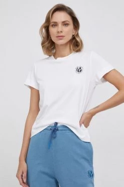 Κοντομάνικο Βαμβακερό μπλουζάκι Pepe Jeans DACEY άσπρο