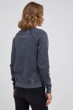 Χωρίς φερμουάρ Βαμβακερή μπλούζα Pepe Jeans AMY χρώμα: γκρι -Pepe Jeans Sales Store unnamed file 1834