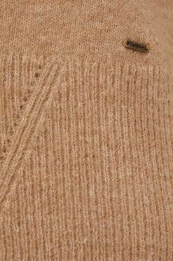 Χωρίς φερμουάρ Πουλόβερ με προσθήκη μαλλιού Pepe Jeans LAURA χρώμα: καφέ -Pepe Jeans Sales Store unnamed file 1879