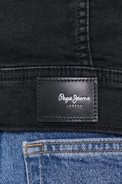 Κοντά μπουφάν Τζιν μπουφάν Pepe Jeans χρώμα: ναυτικό μπλε -Pepe Jeans Sales Store unnamed file 1895