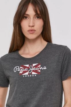 Κοντομάνικο Μπλουζάκι Pepe Jeans χρώμα: γκρι -Pepe Jeans Sales Store unnamed file 1939