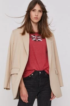 Κοντομάνικο Μπλουζάκι Pepe Jeans χρώμα: κόκκινο -Pepe Jeans Sales Store unnamed file 1944