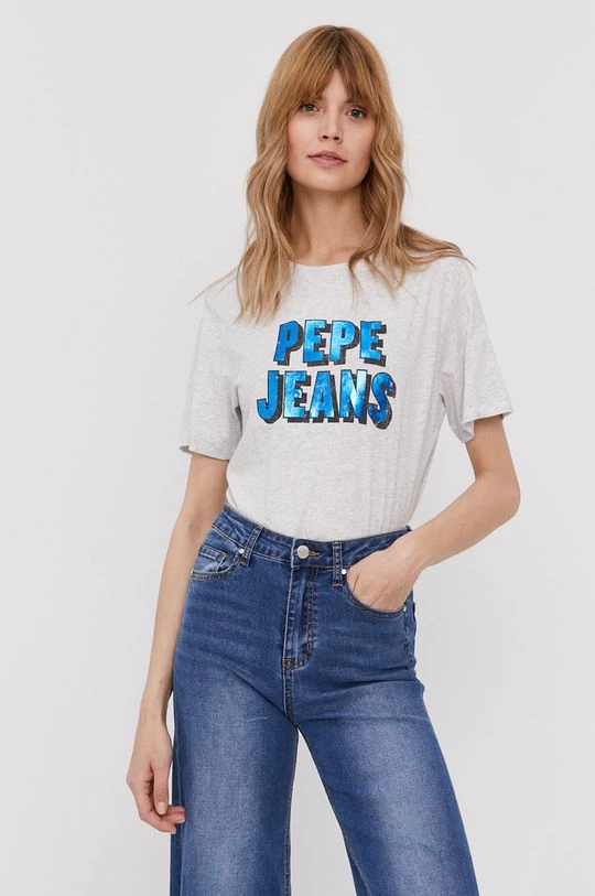 Κοντομάνικο Μπλουζάκι Pepe Jeans CALI γκρι 3 Κοντομάνικο Μπλουζάκι Pepe Jeans CALI γκρι