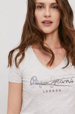 Κοντομάνικο Μπλουζάκι Pepe Jeans CHARLOTTE γκρι -Pepe Jeans Sales Store unnamed file 1990