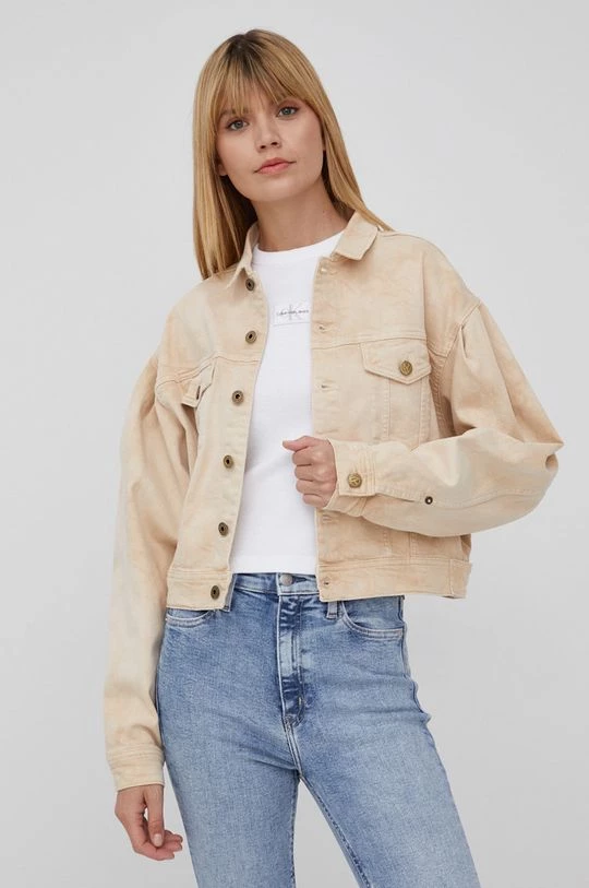 Κοντά μπουφάν Τζιν μπουφάν Pepe Jeans Ridge Earth χρώμα: μπεζ, 3 Κοντά μπουφάν Τζιν μπουφάν Pepe Jeans Ridge Earth χρώμα: μπεζ,