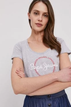 Κοντομάνικο Μπλουζάκι Pepe Jeans BLANCHE γκρι -Pepe Jeans Sales Store unnamed file 2001