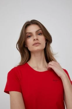 Κοντομάνικο Μπλουζάκι Pepe Jeans Bellrose N χρώμα: κόκκινο -Pepe Jeans Sales Store unnamed file 209