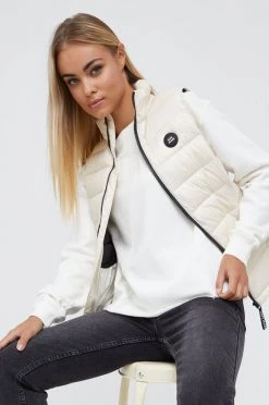 Γιλέκα Αμάνικο μπουφάν Pepe Jeans μπεζ