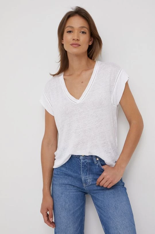 Κοντομάνικο Λευκό μπλουζάκι Pepe Jeans άσπρο 3 Κοντομάνικο Λευκό μπλουζάκι Pepe Jeans άσπρο